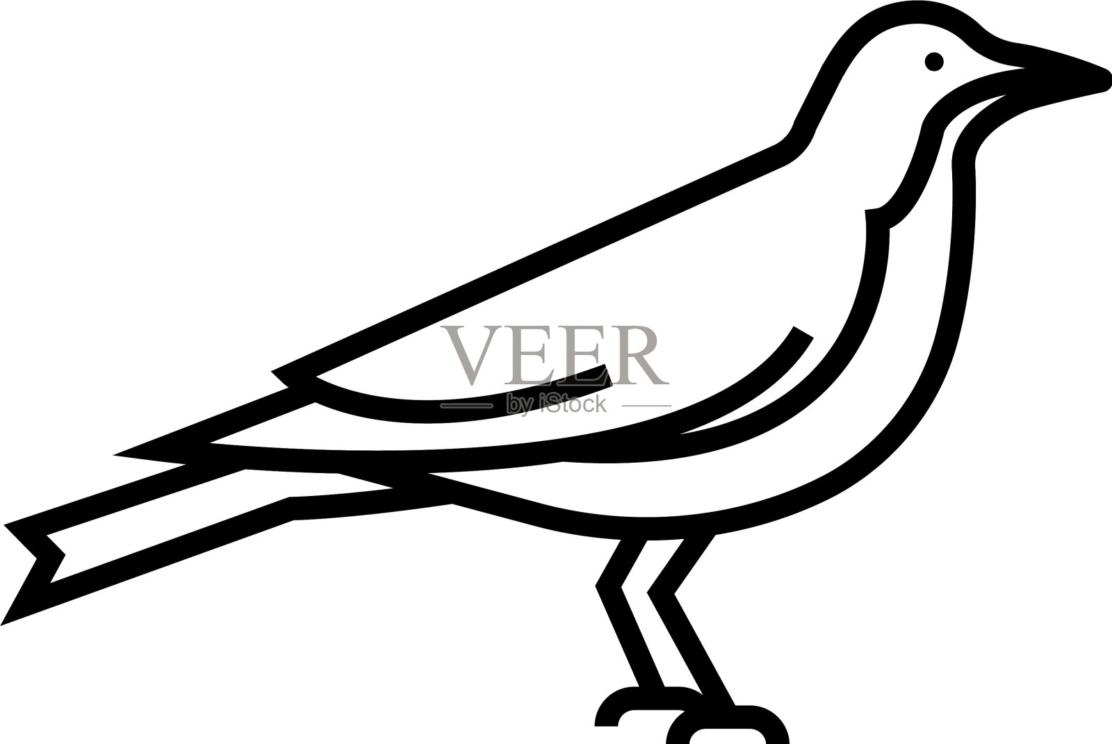 乌鸦一行设计元素图片