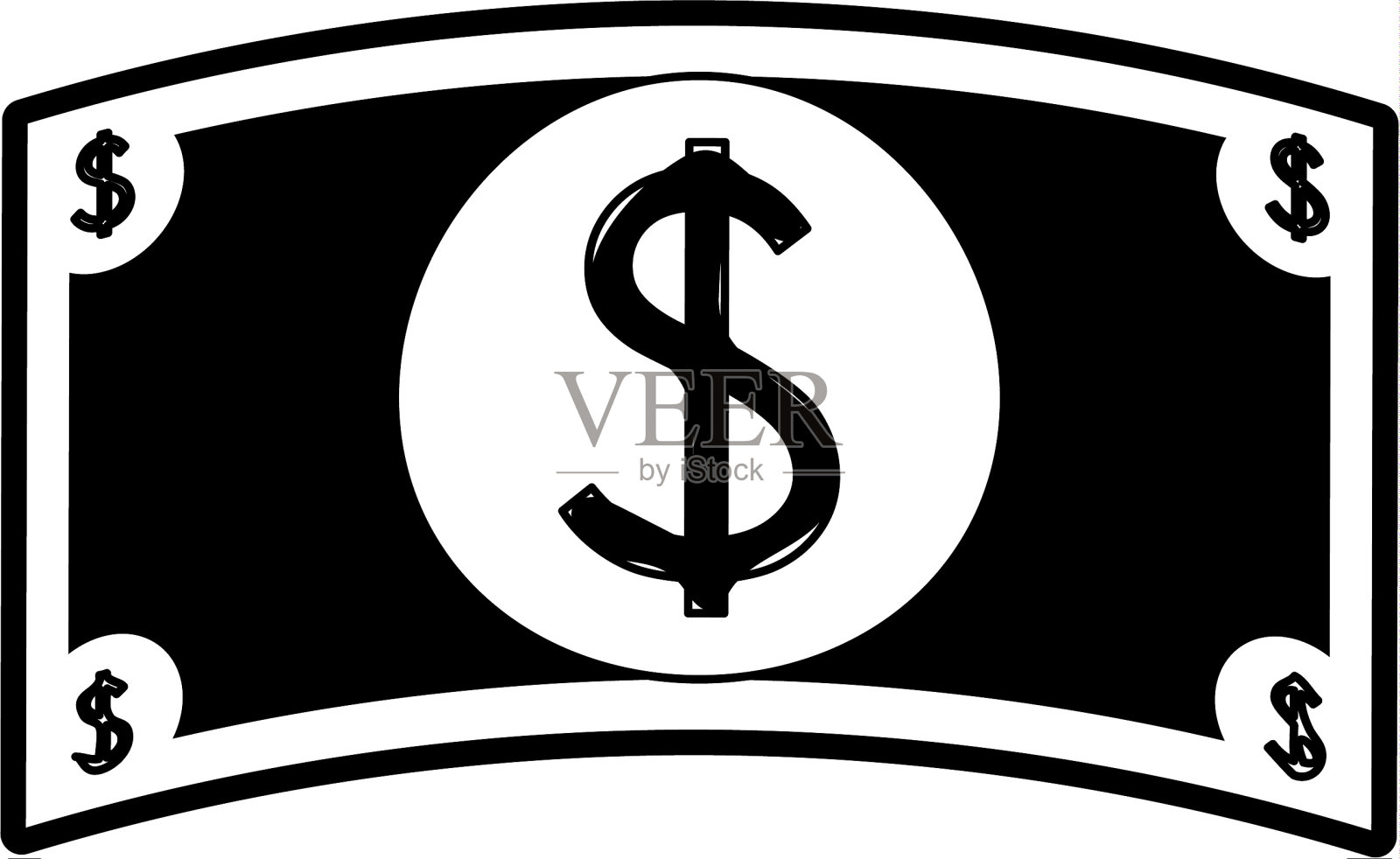 美元钞票现金钞票图标形象插画图片素材