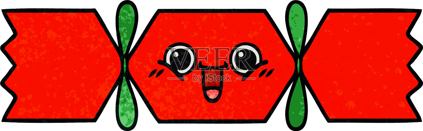 复古grunge纹理卡通圣诞爆竹设计元素图片