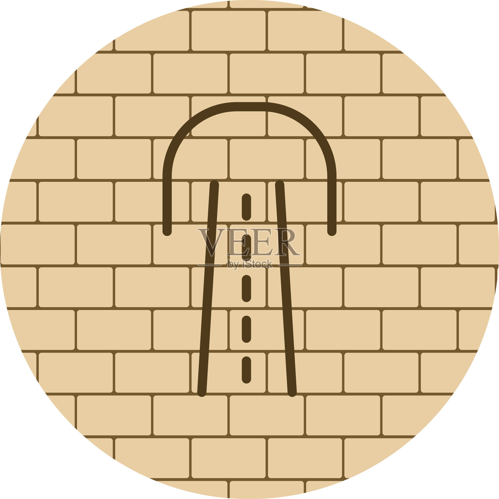 公路隧道图标插画图片素材