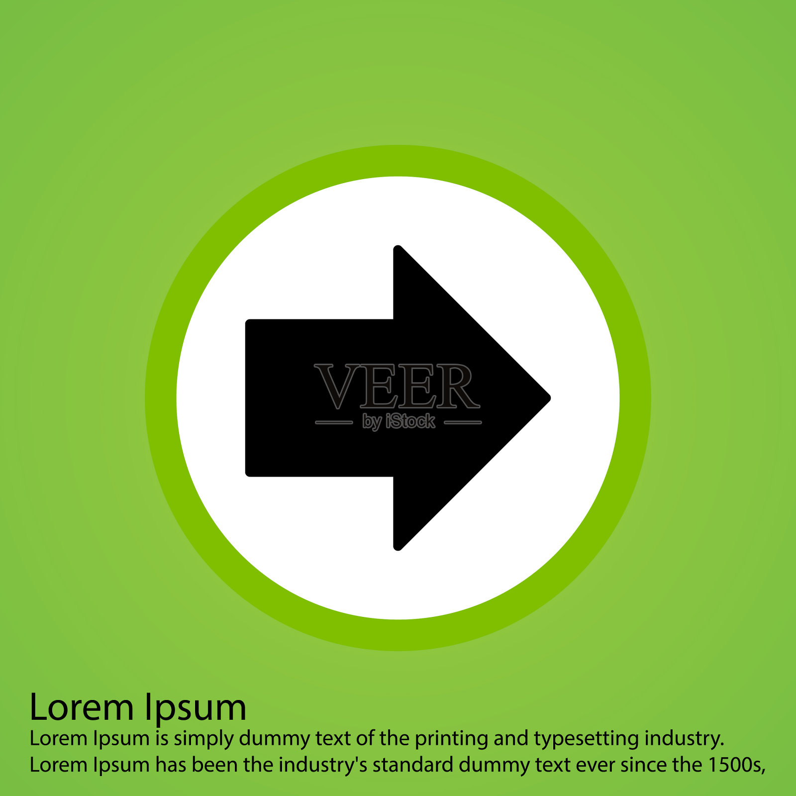 向右的箭头图标插画图片素材