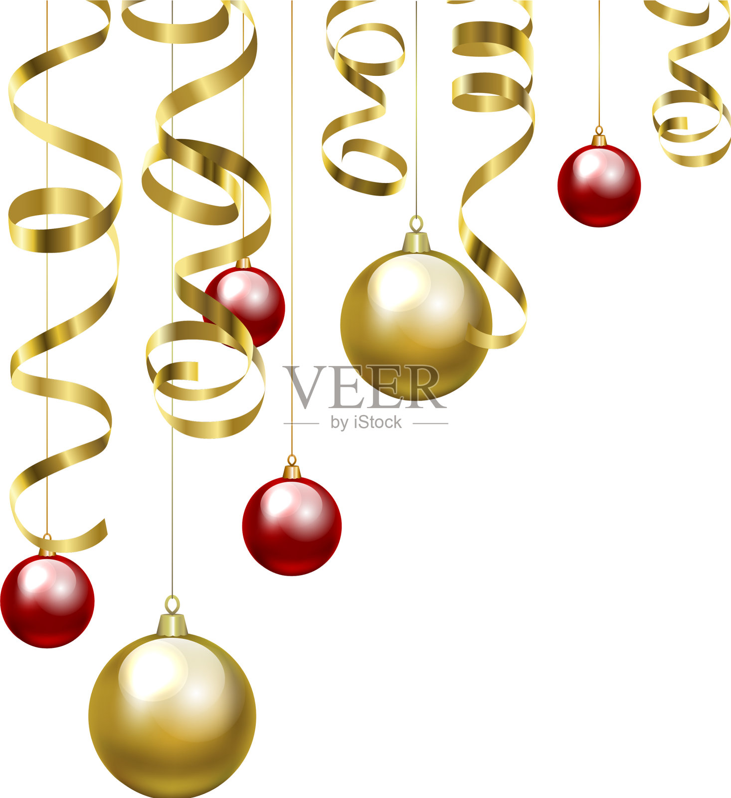 圣诞剪贴艺术与小玩意设计元素图片