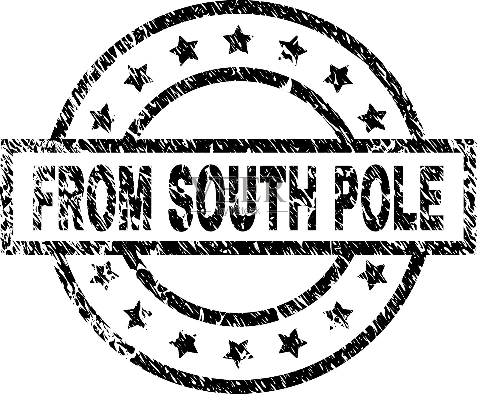 从南极印章刮纹理插画图片素材