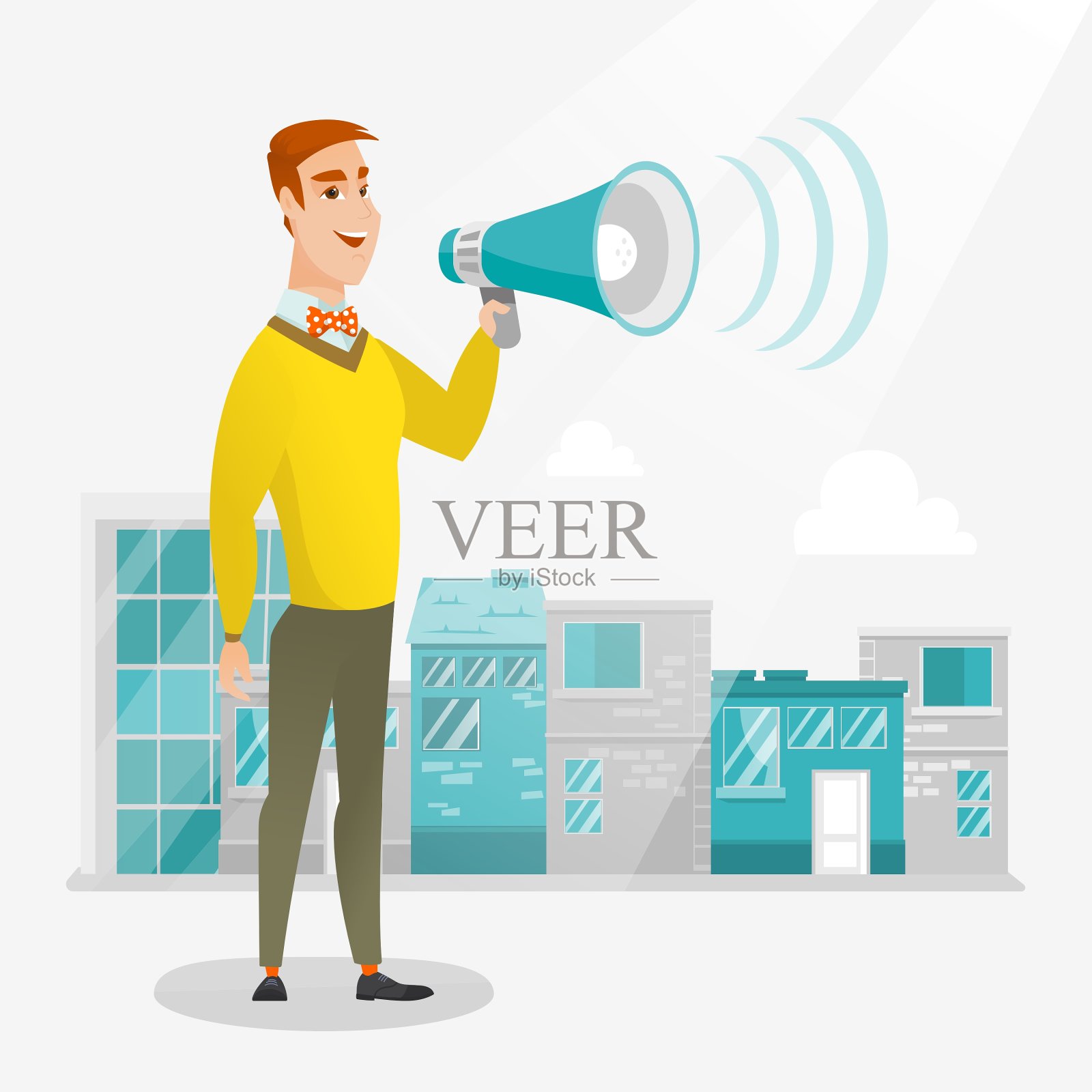 商人公开宣布插画图片素材