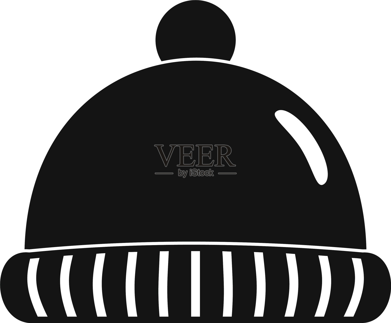 冬季帽子图标简单的风格图标素材