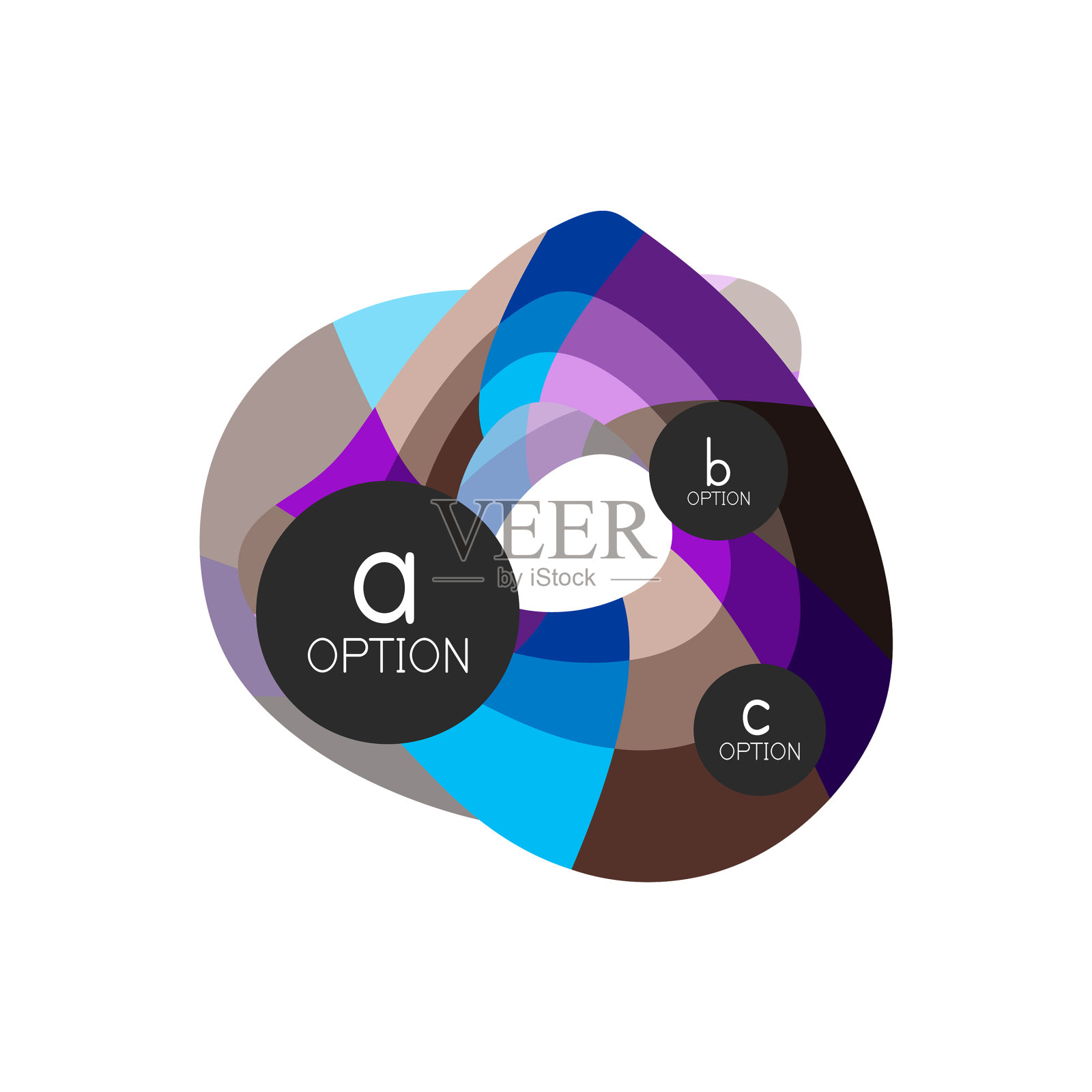 抽象彩色几何选项信息图插画图片素材