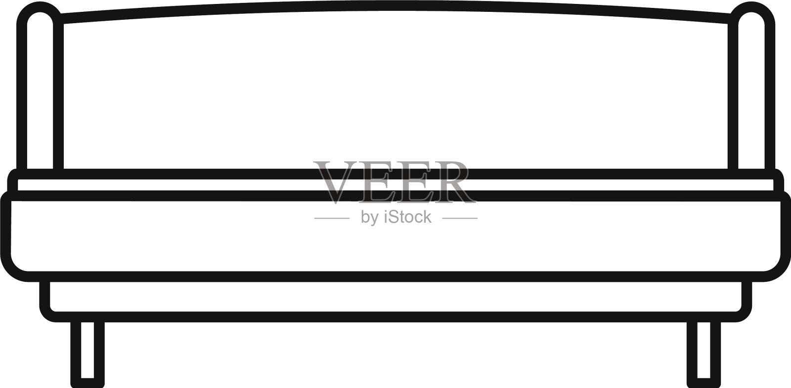 强大的沙发图标轮廓风格设计元素图片