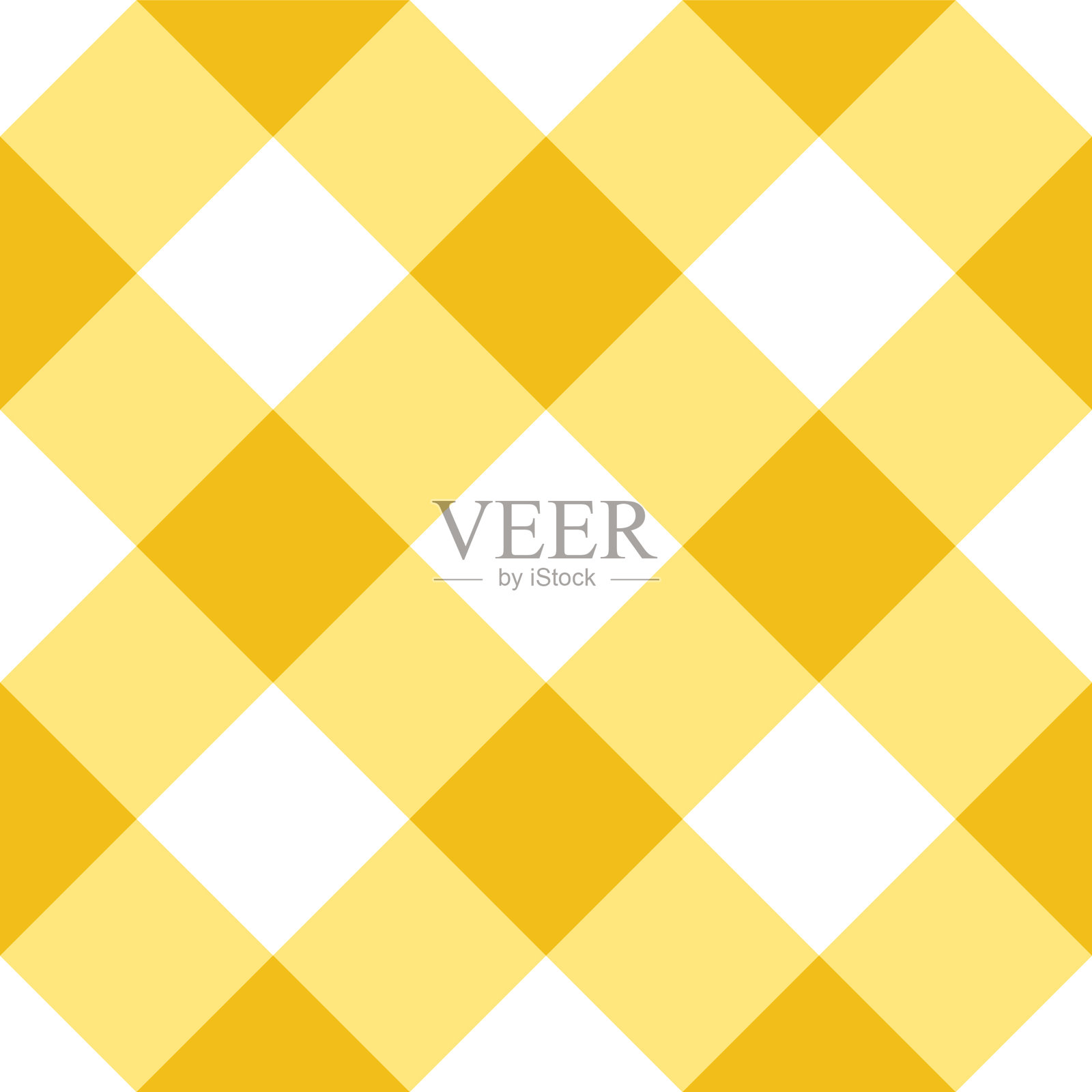 黄白菱形花纹台布无缝花纹插画图片素材