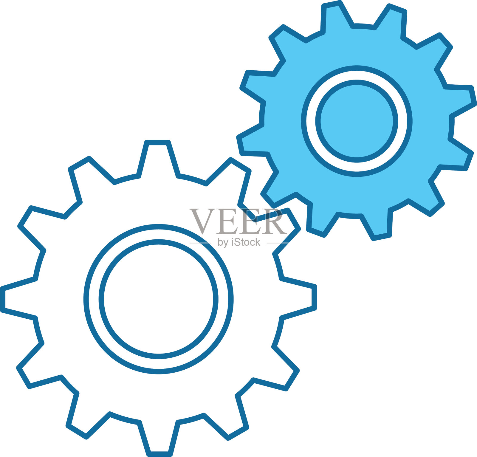 齿轮机孤立图标插画图片素材