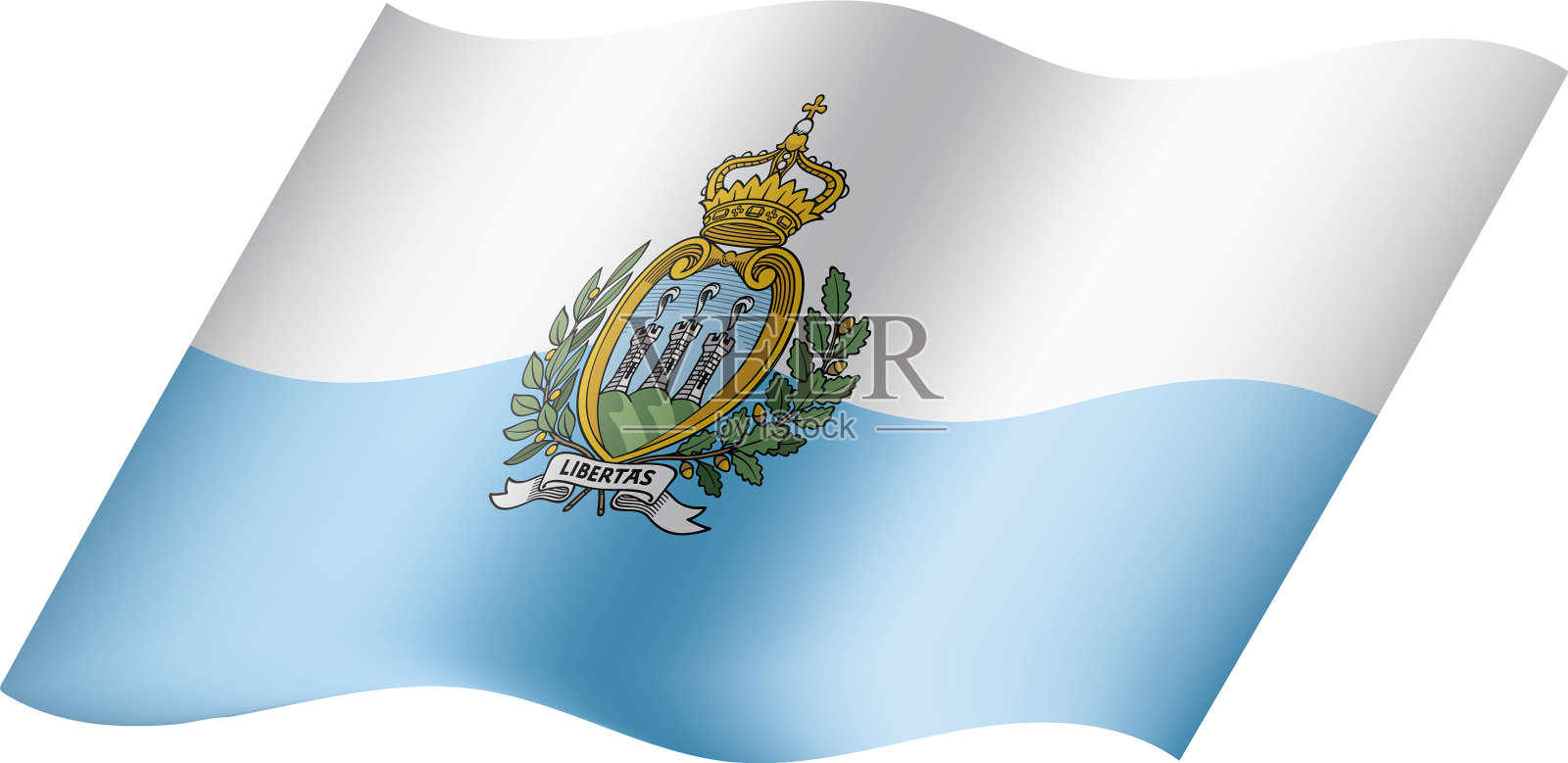 圣马力诺的旗帜设计元素图片