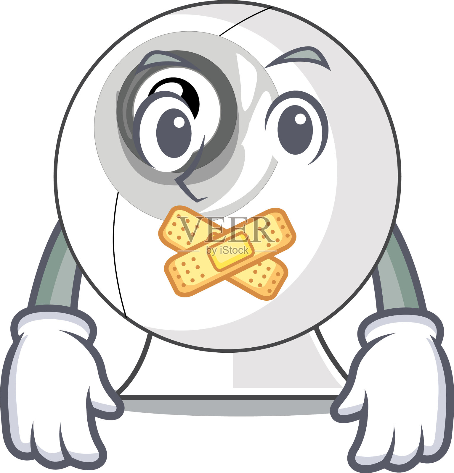 无声卡通摄像头，形状很搞笑插画图片素材