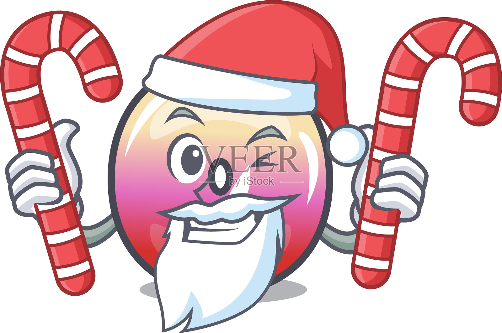 圣诞老人用糖果果冻戒指糖果卡通吉祥物设计元素图片