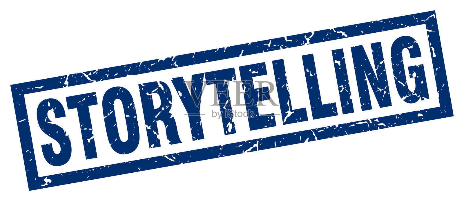 方形垃圾蓝色讲故事邮票插画图片素材