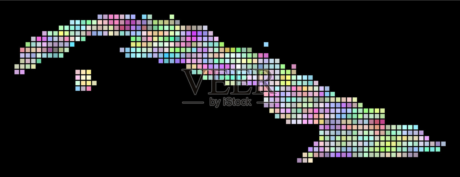 点古巴地图插画图片素材