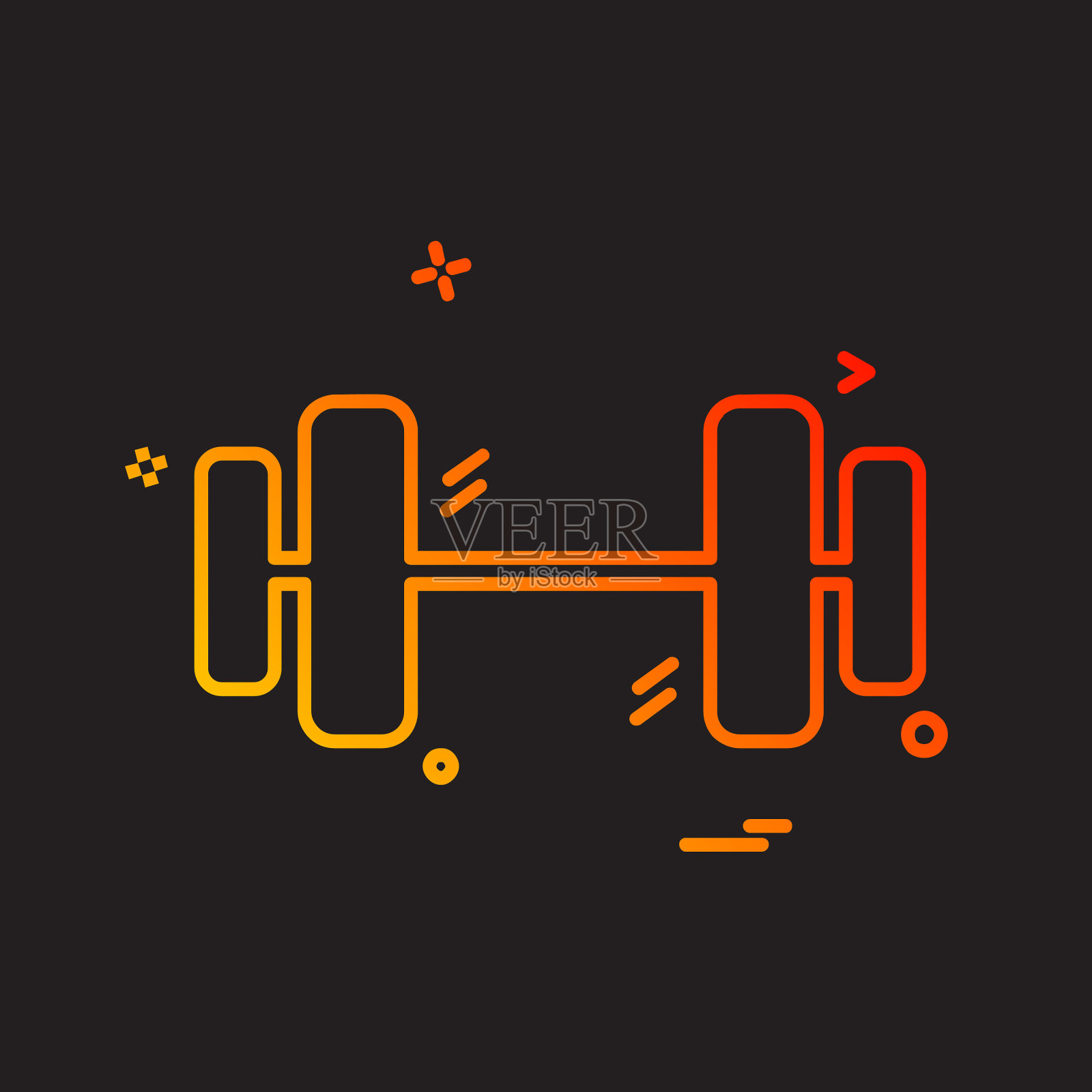 哑铃图标设计插画图片素材