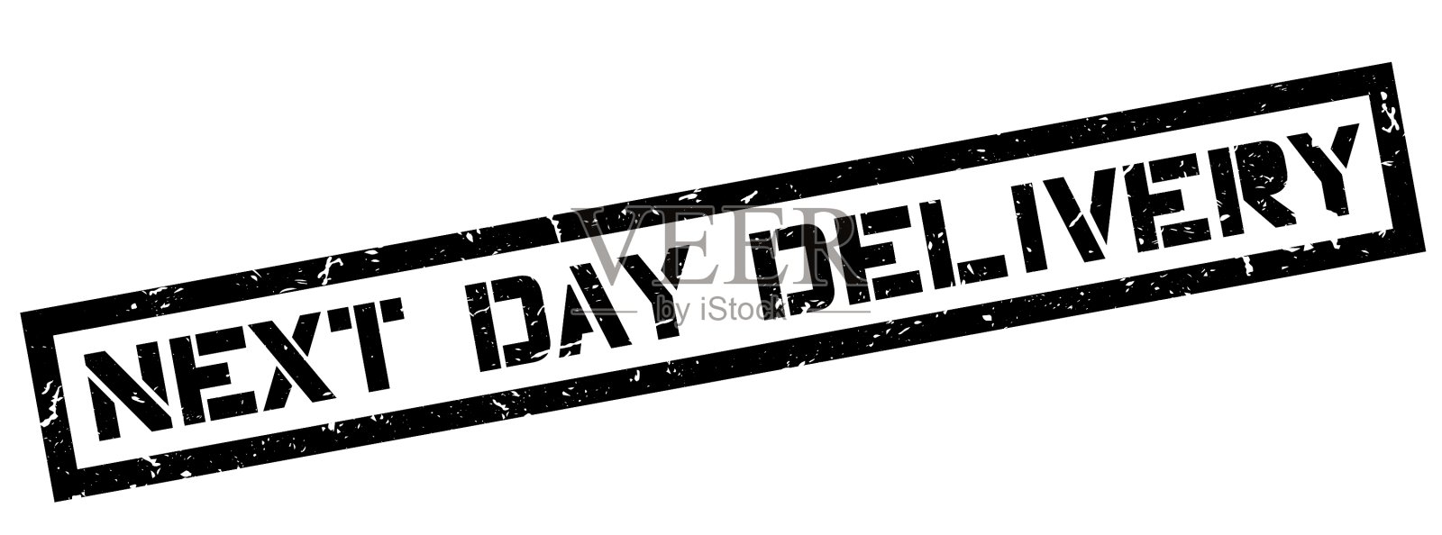 次日快递橡皮图章插画图片素材