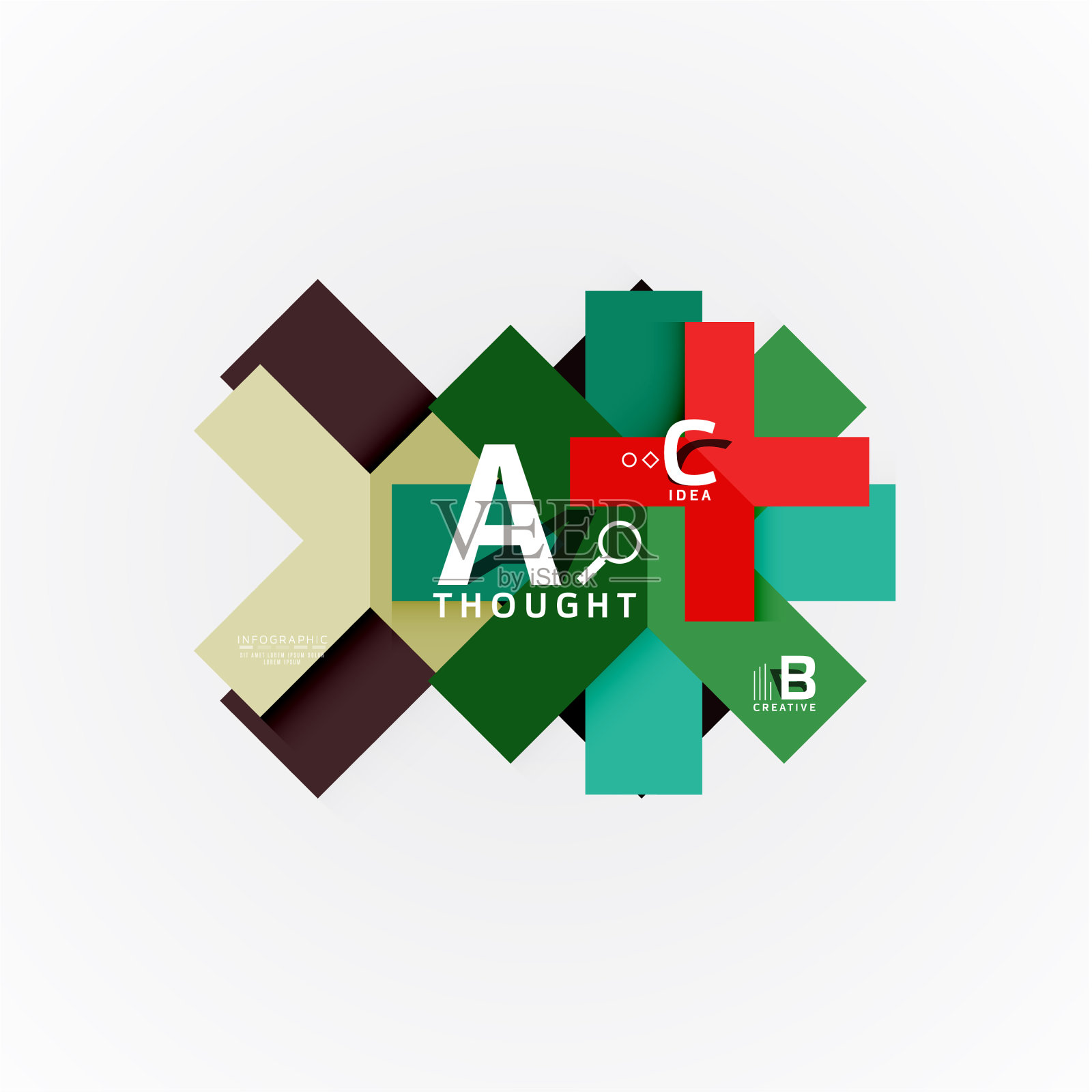 几何设计抽象选项信息图插画图片素材