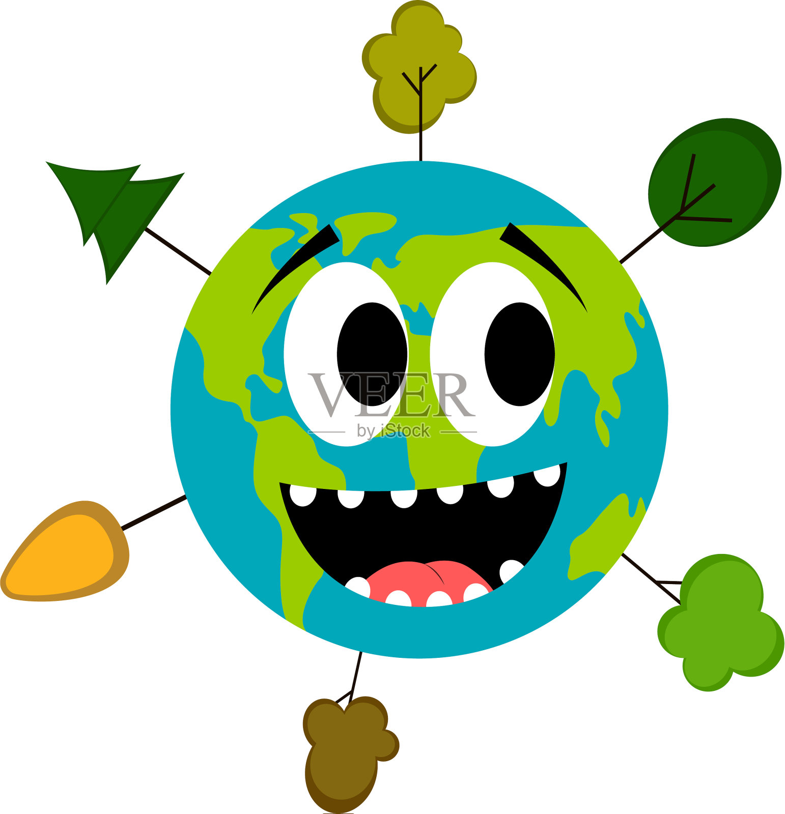 地球日快乐插画图片素材