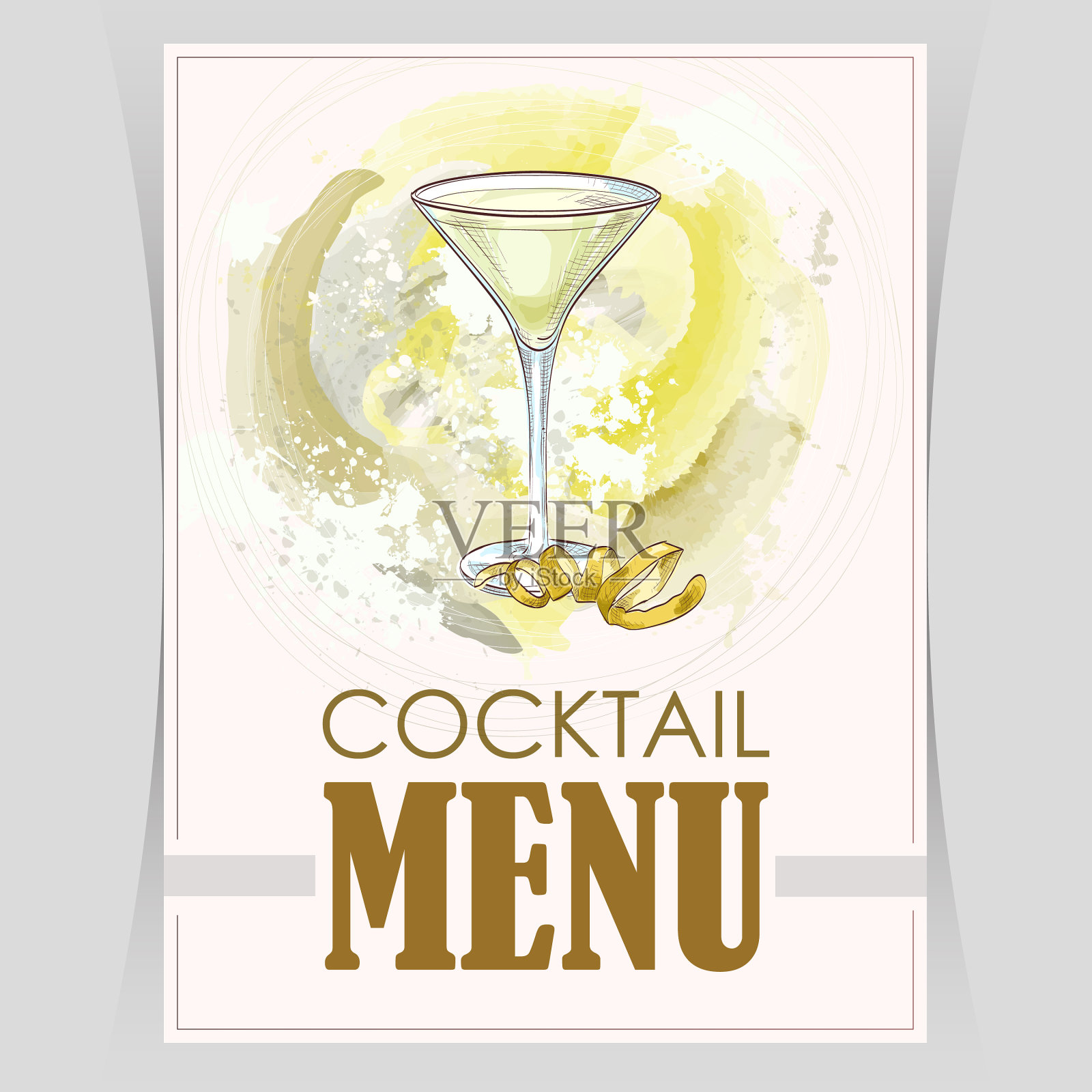 飞行菜单封面设计模板素材