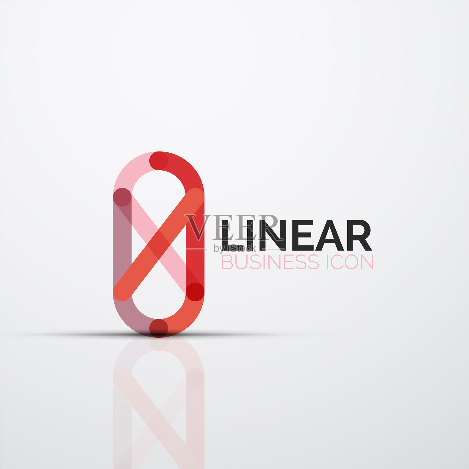 抽象的花朵或星星极简的线性图标插画图片素材