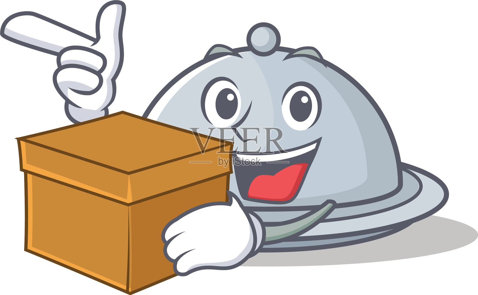 用纸箱托盘人物卡通风格插画图片素材