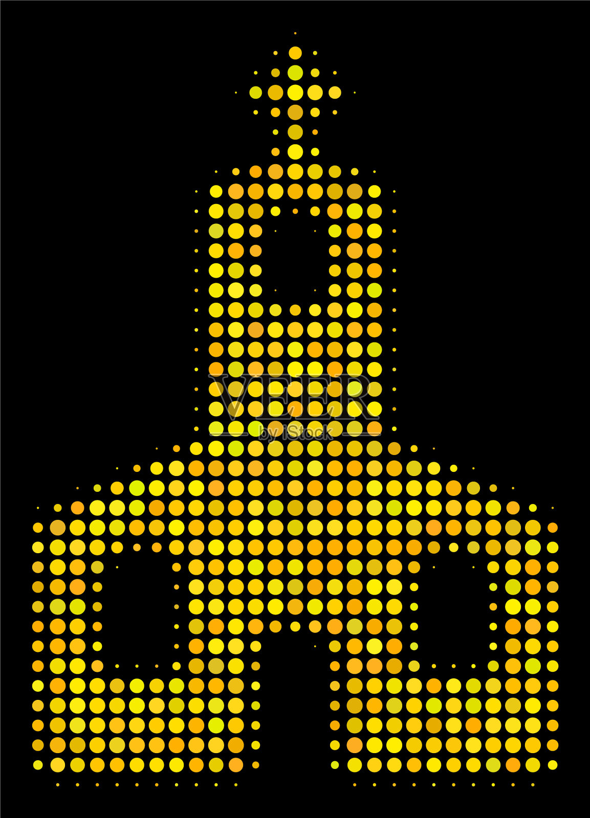 基督教教堂的半色调图标插画图片素材