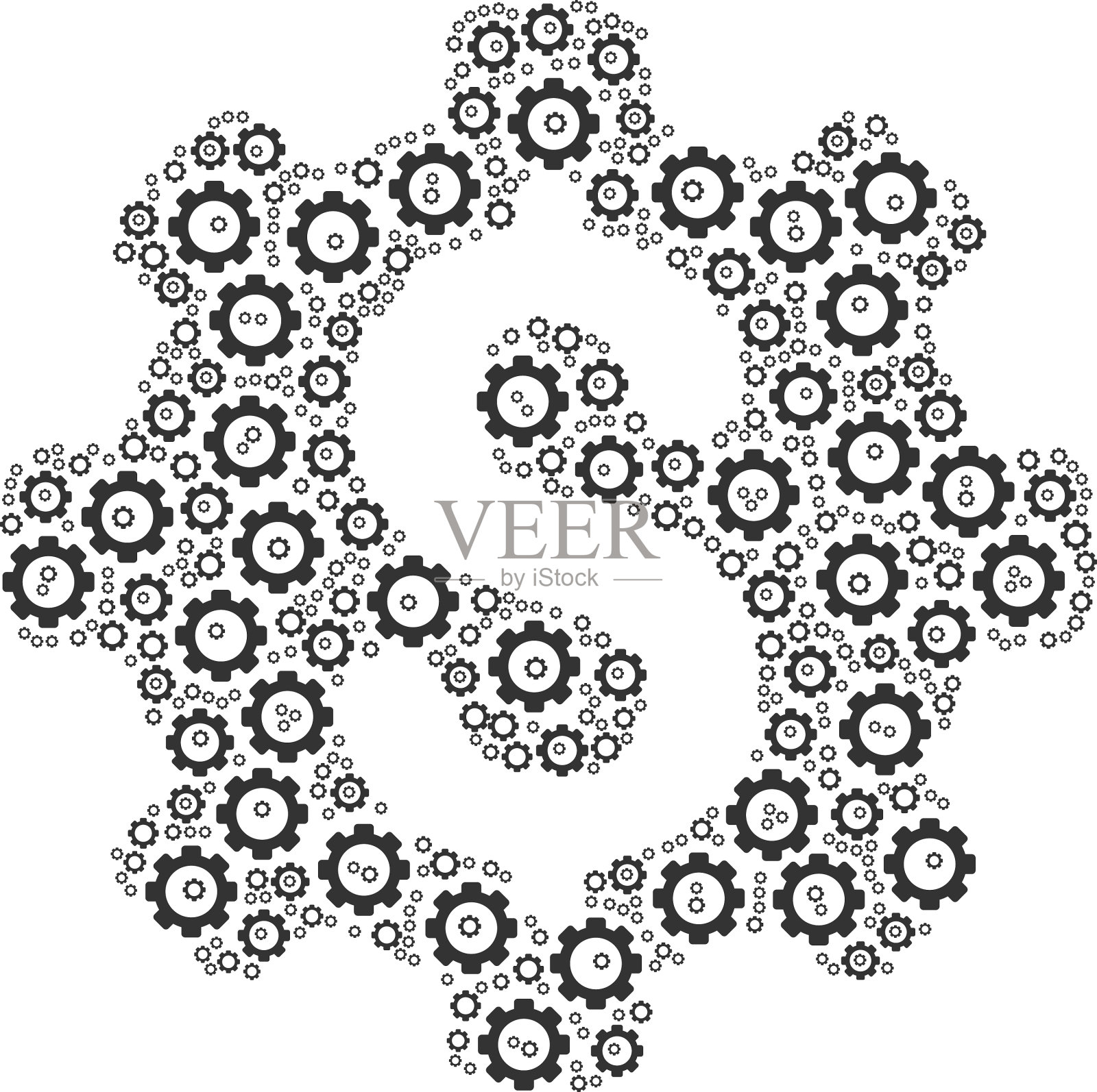 齿轮工业资本构成插画图片素材