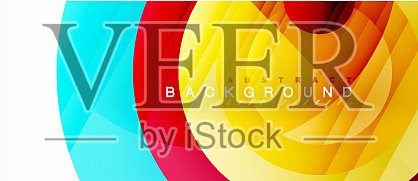 光泽的彩色圆圈抽象背景插画图片素材