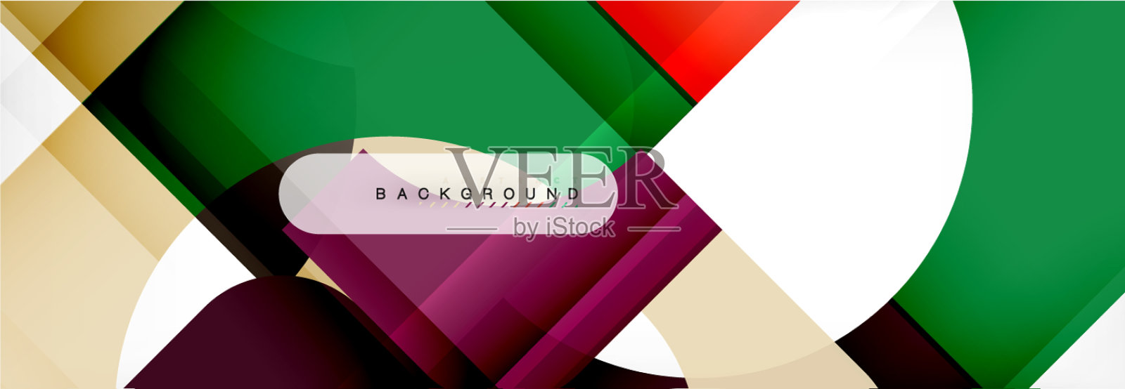 彩色方块构成抽象横幅插画图片素材