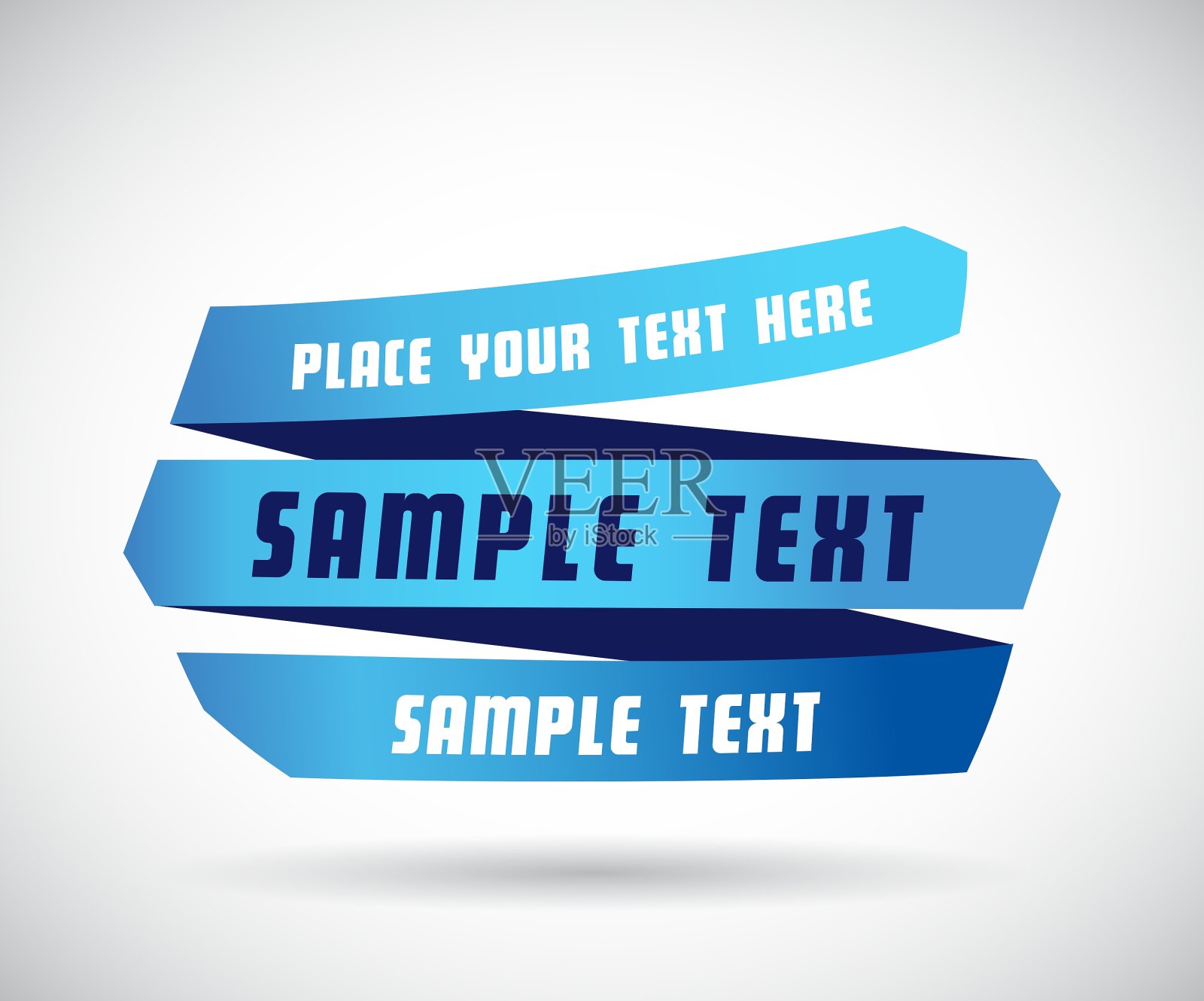 折纸条纹与地方为您自己的文本插画图片素材