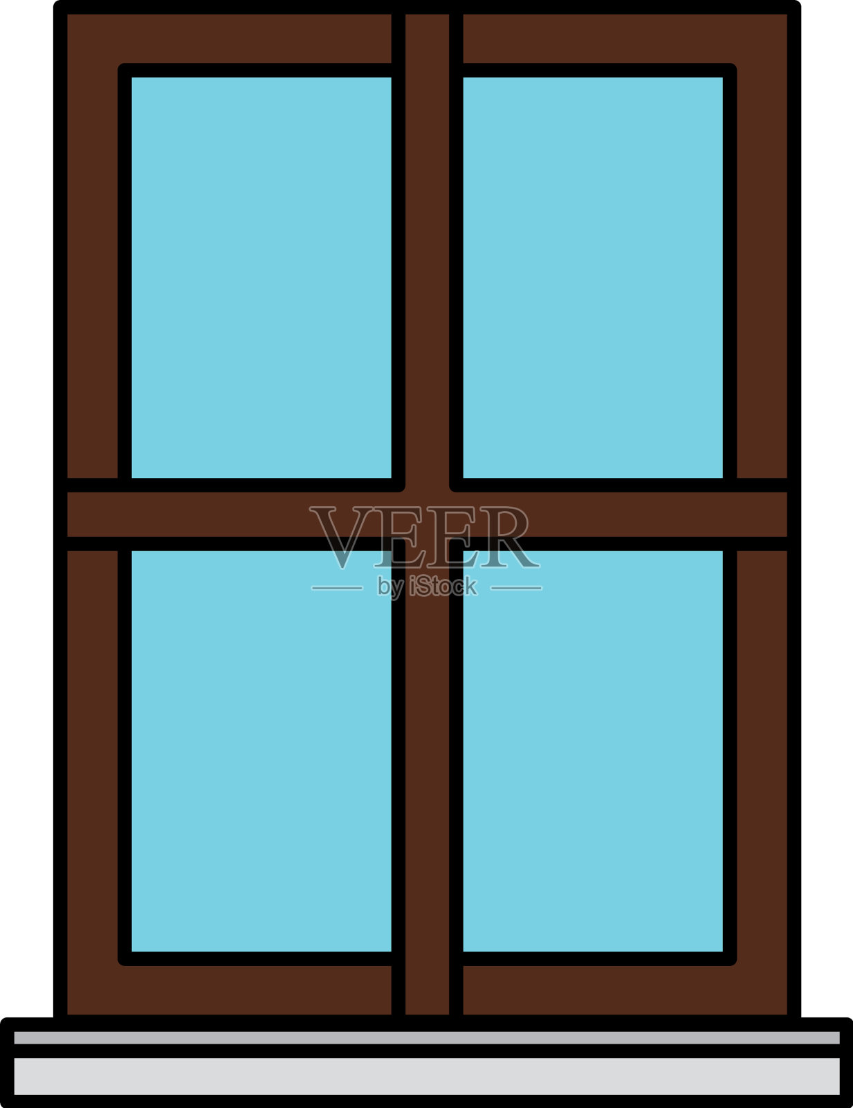 房子窗口隔离图标设计元素图片