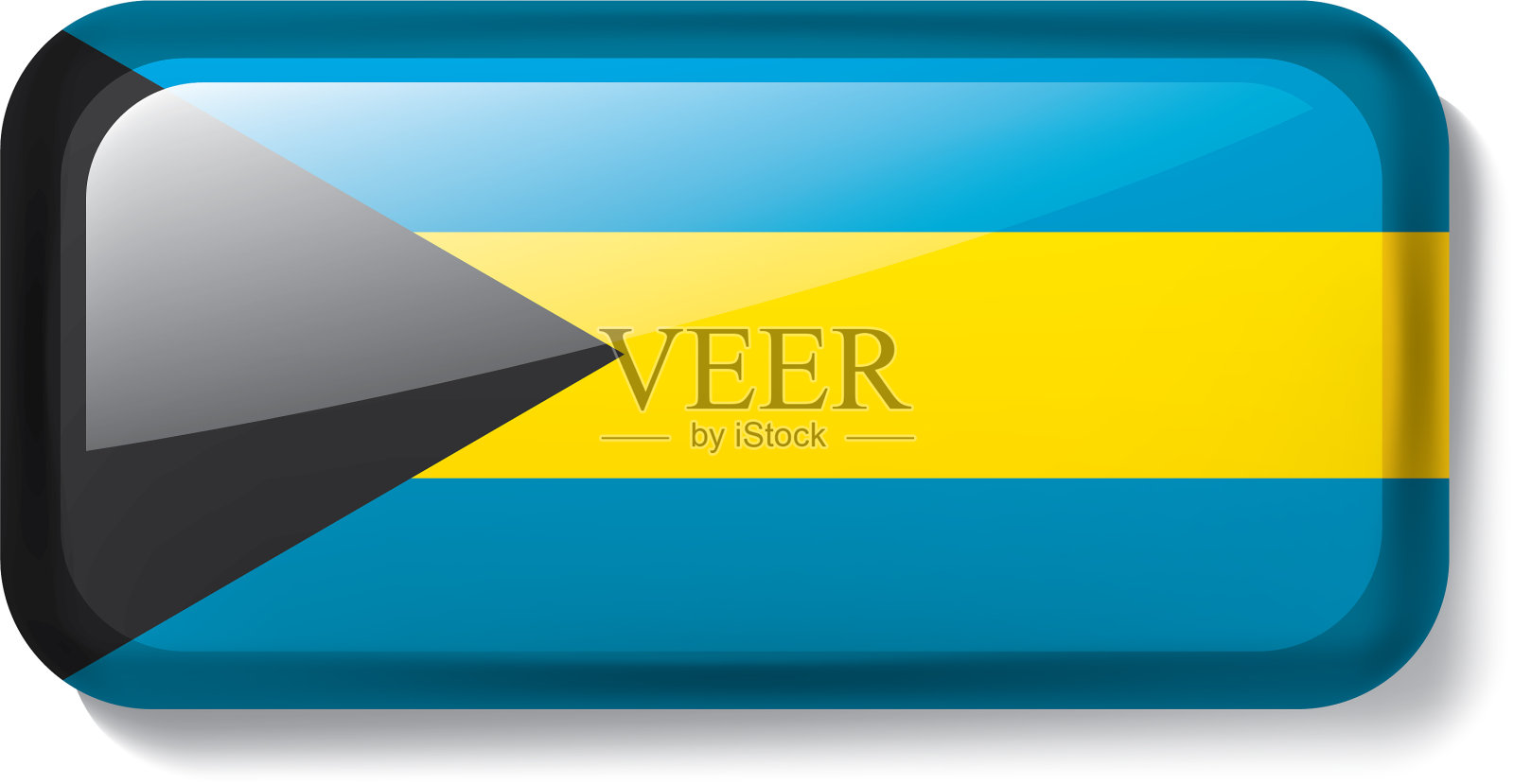 巴哈马国旗上印着白色设计元素图片