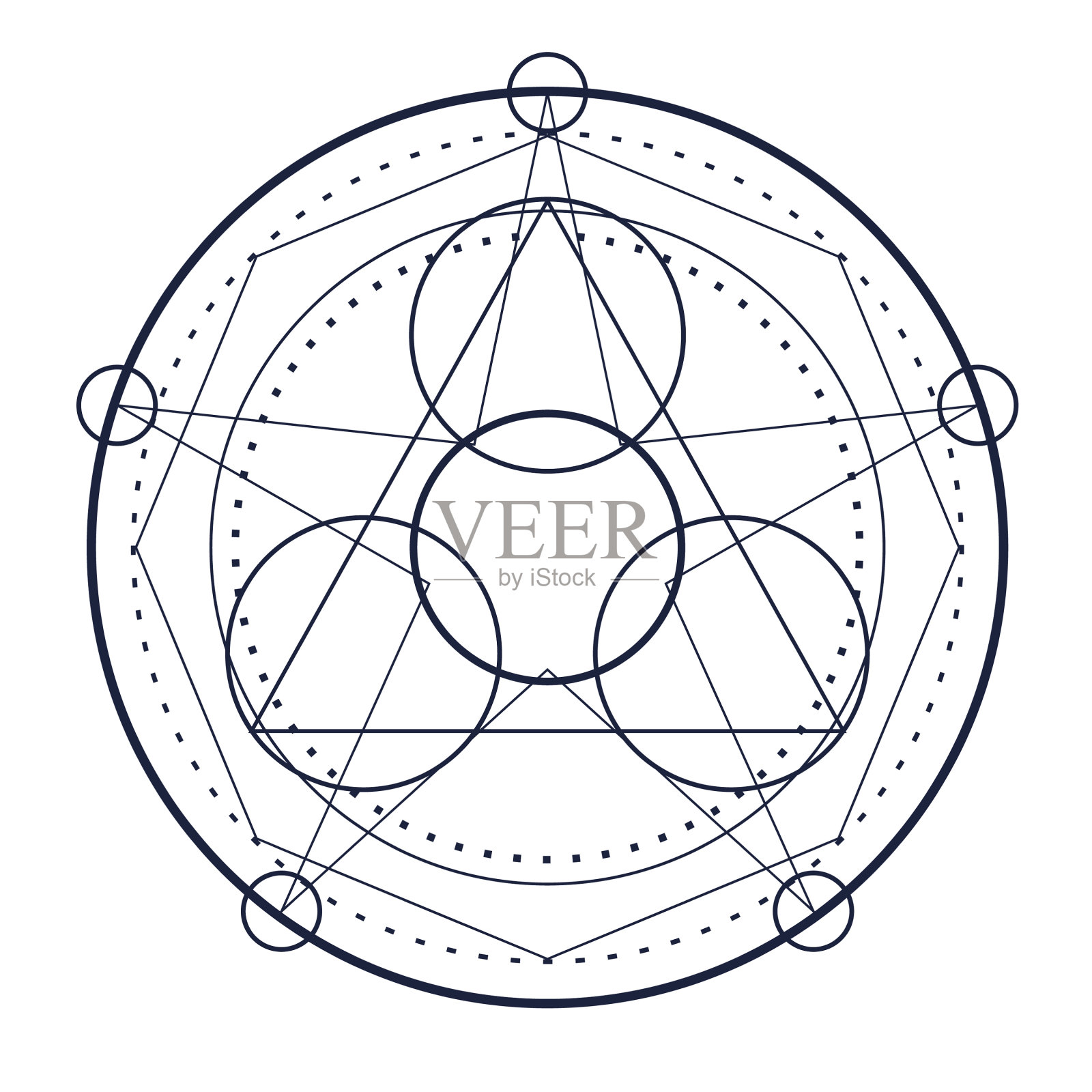 神秘的神秘符号设计元素图片