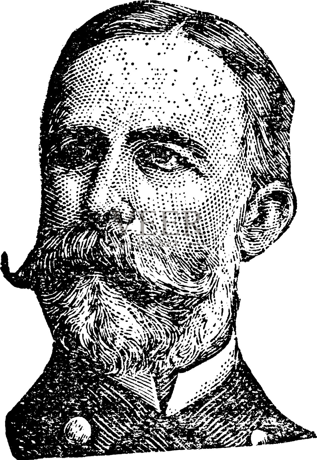 威廉·桑普森古董插画图片素材