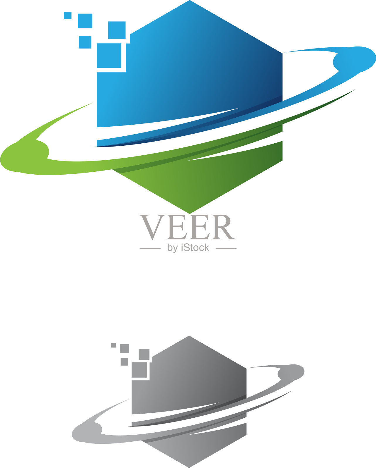 轨道六角设计元素图片