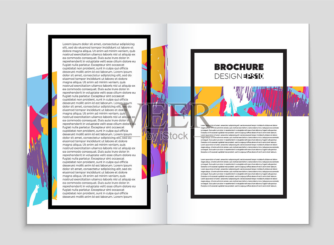 抽象布局的艺术背景设置插画图片素材