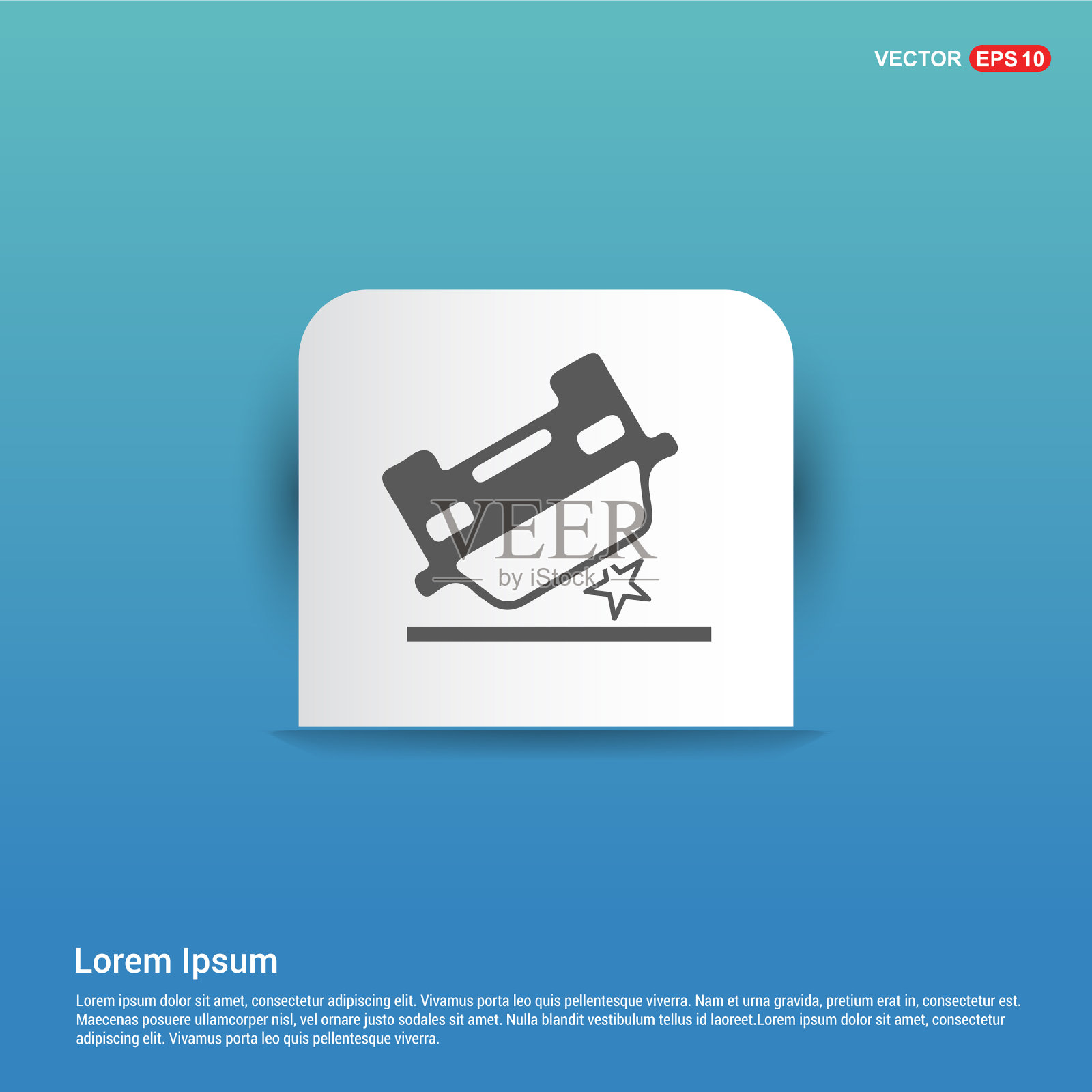 车祸事故图标-蓝色贴纸按钮插画图片素材