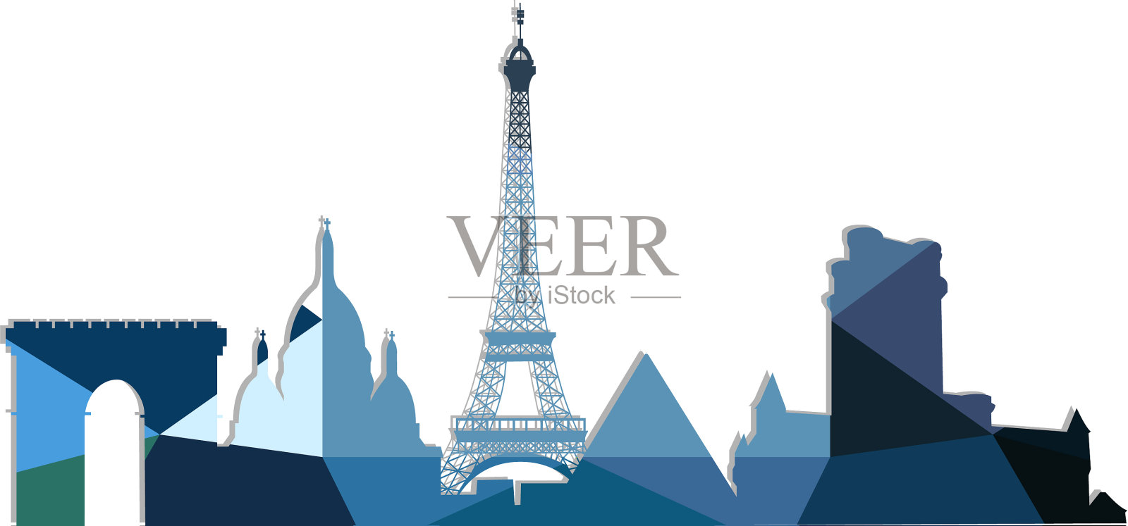 景观城市轮廓插画图片素材