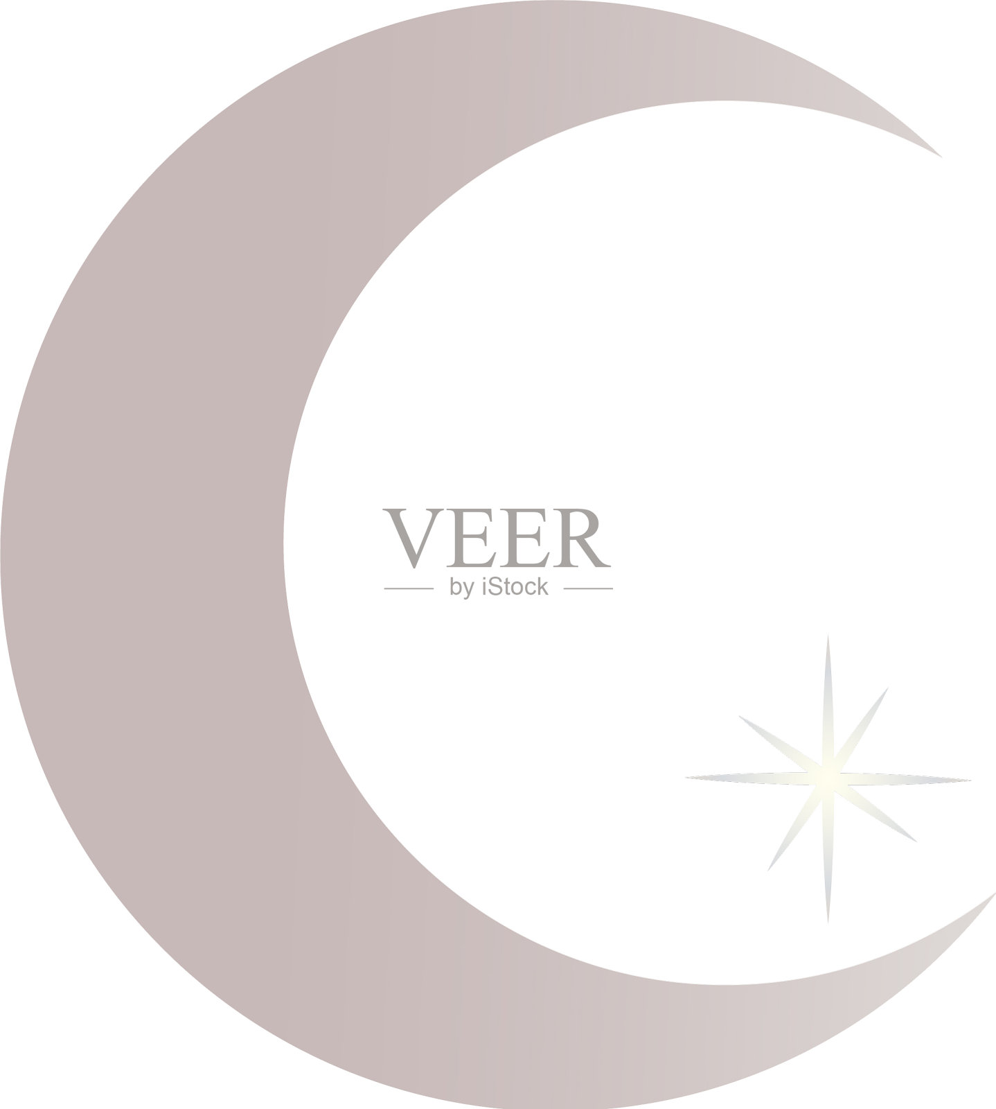 抽象的月亮的形状插画图片素材