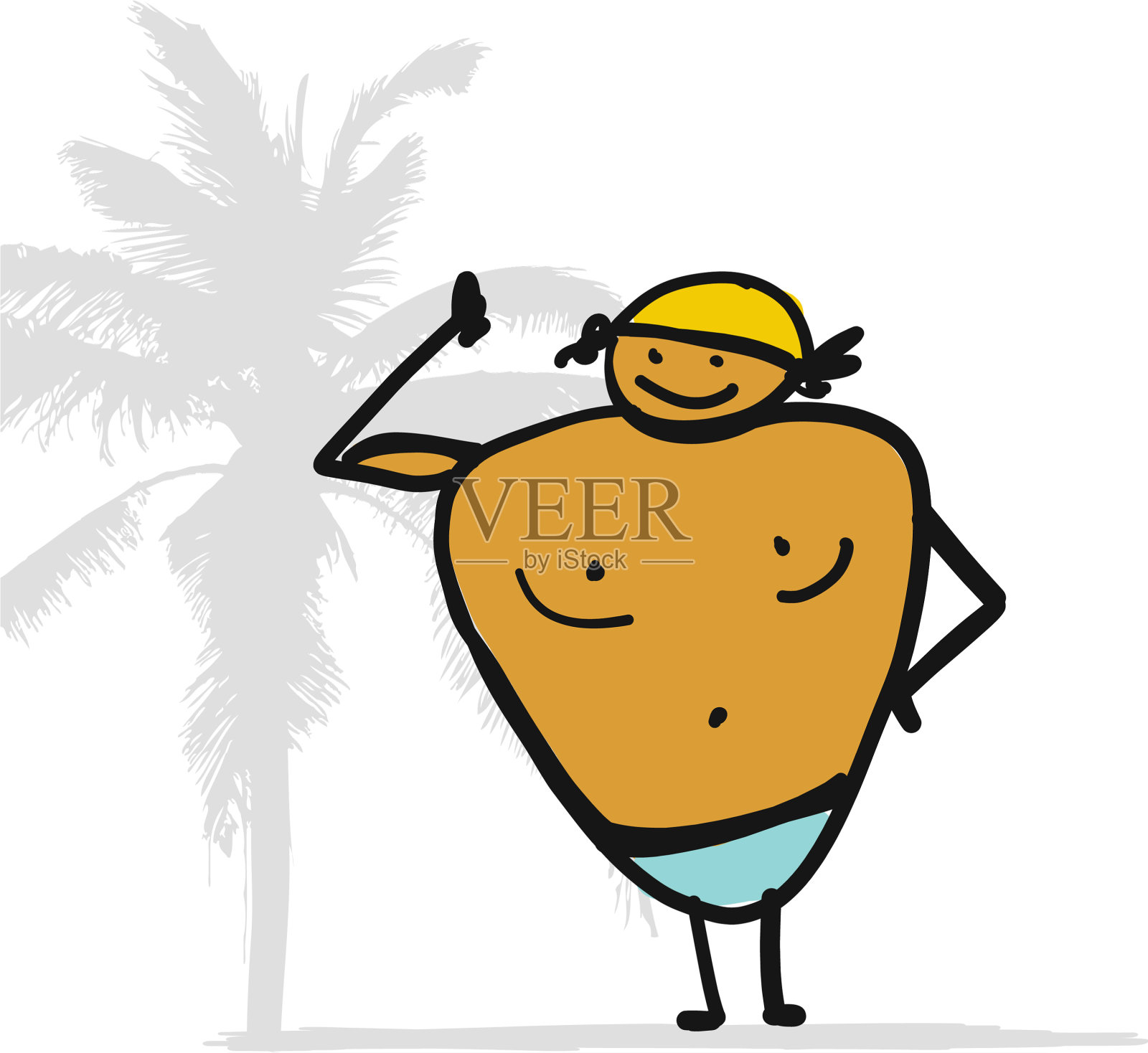 沙滩上的大人物为你的设计效果图设计元素图片