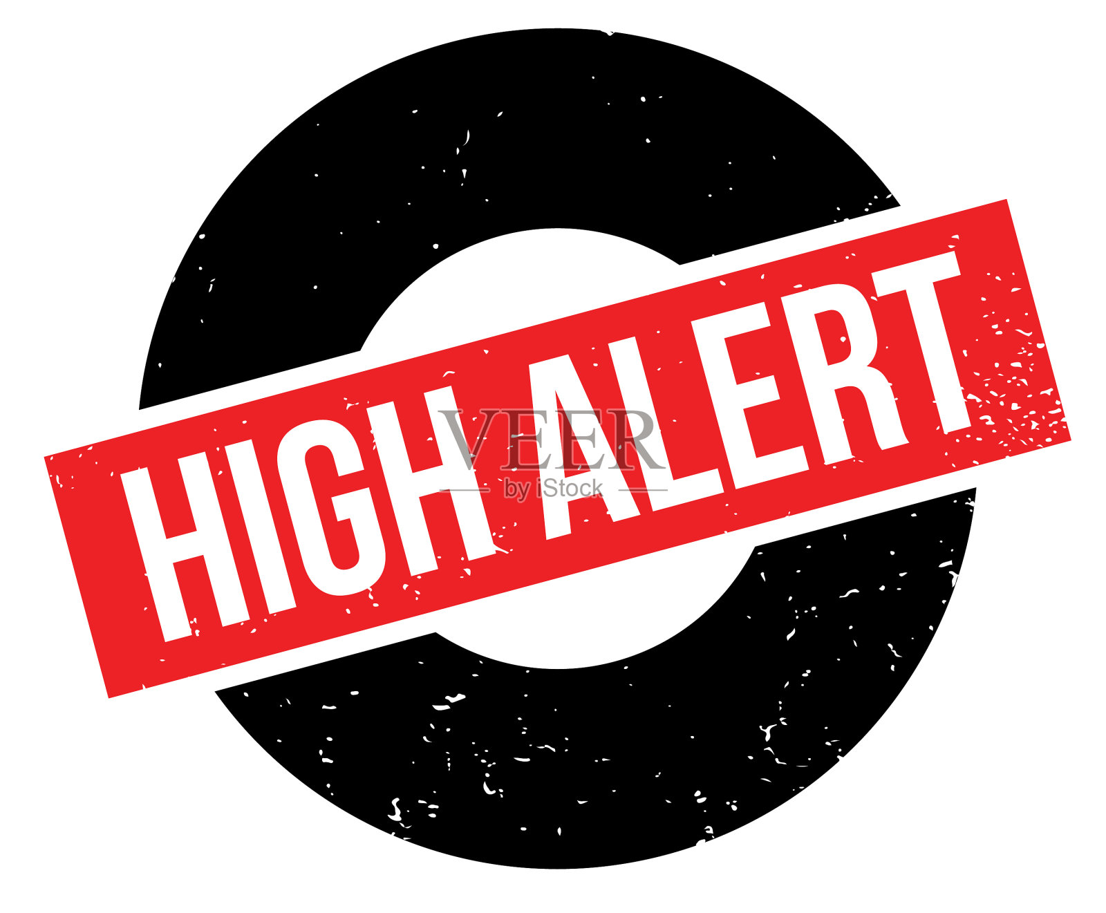 高警戒橡皮图章设计元素图片