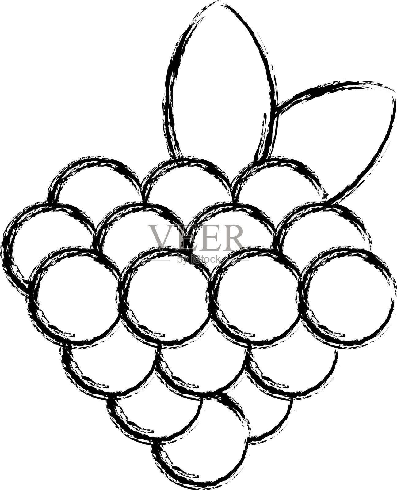 葡萄果实孤立图标设计元素图片