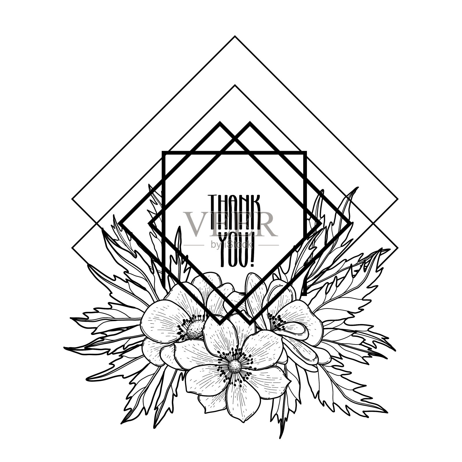 带有花卉图案的图形设计设计元素图片