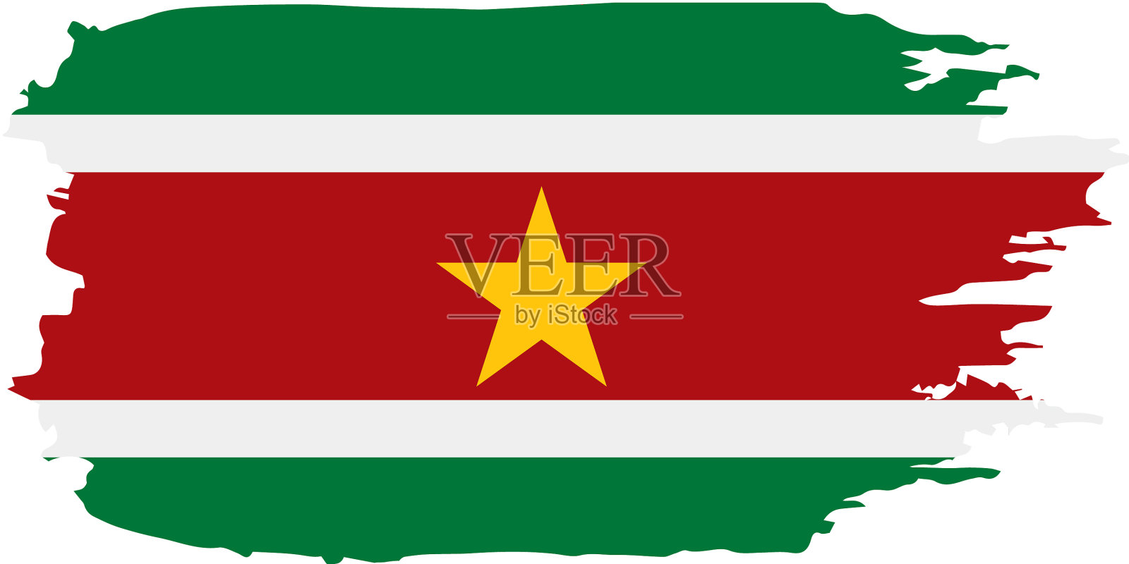 苏里南国旗设计元素图片