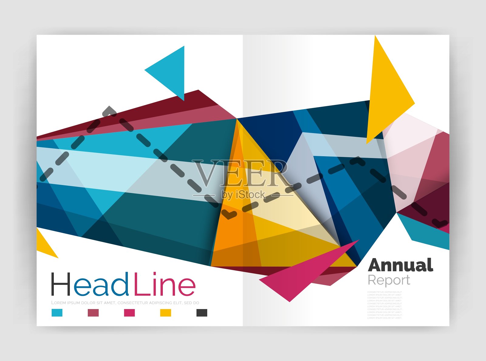 商业三角设计现代商业年度设计模板素材