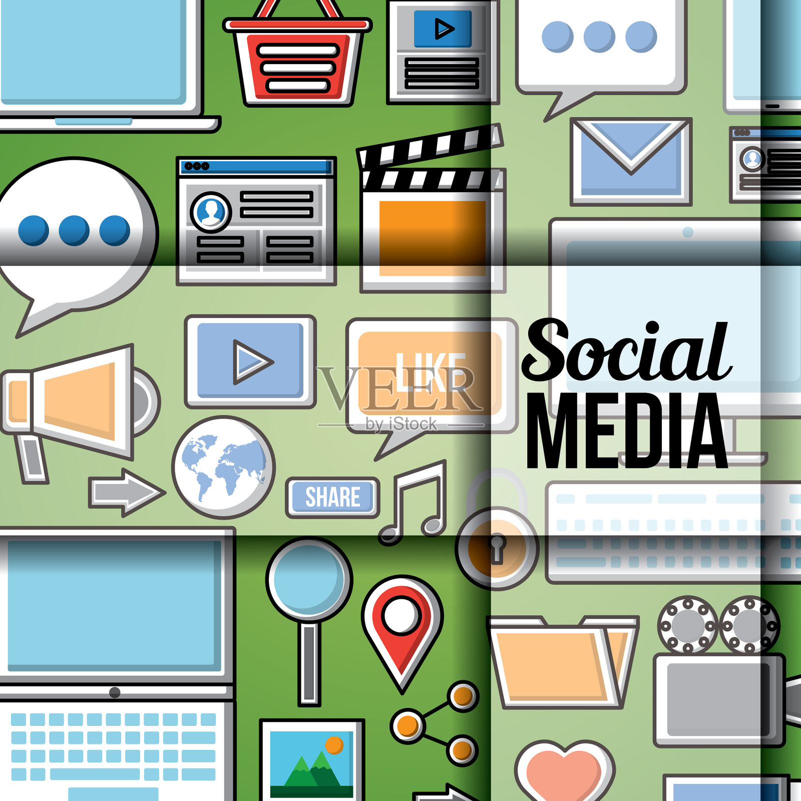 People社交媒体网络插画图片素材