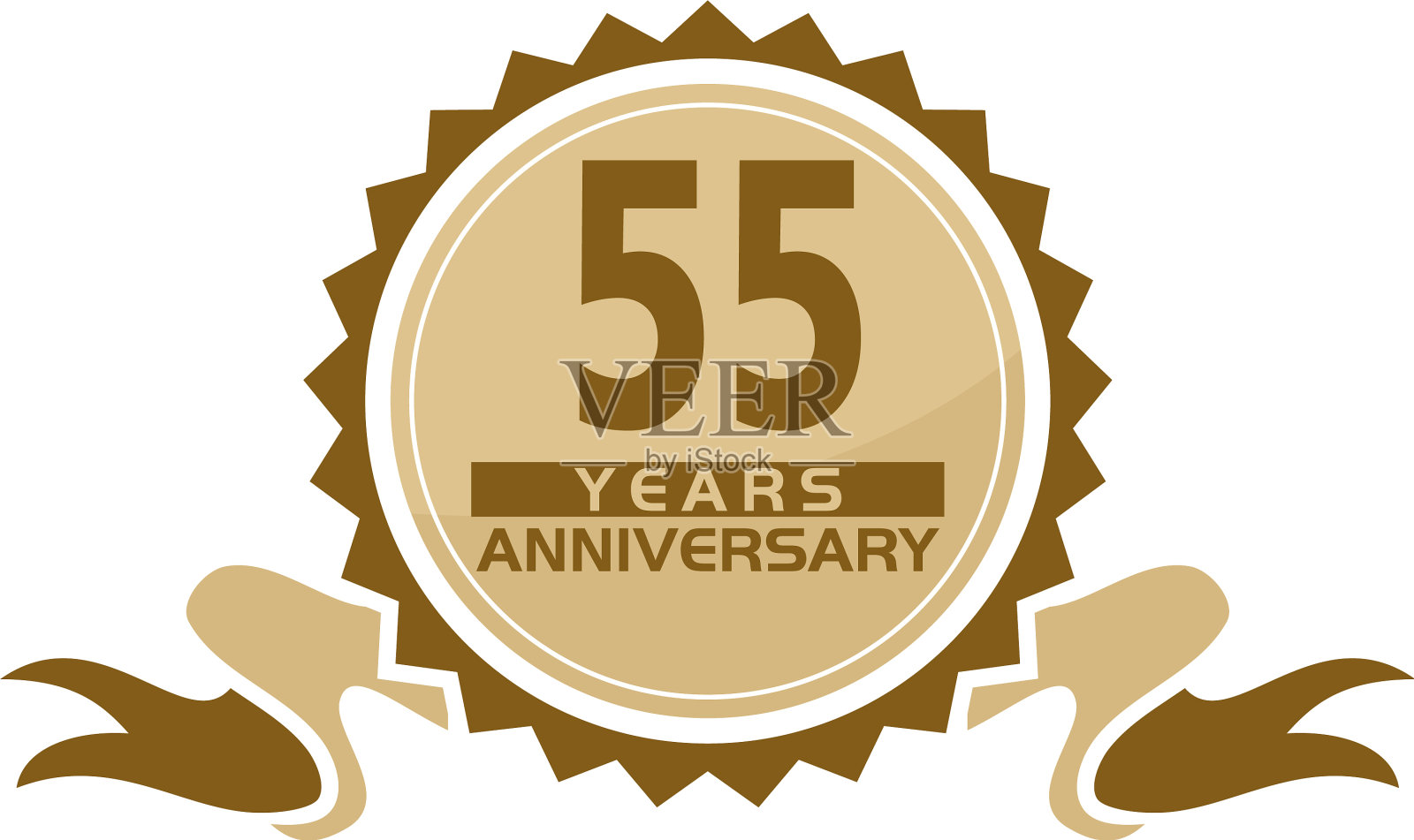 彩带55周年设计元素图片