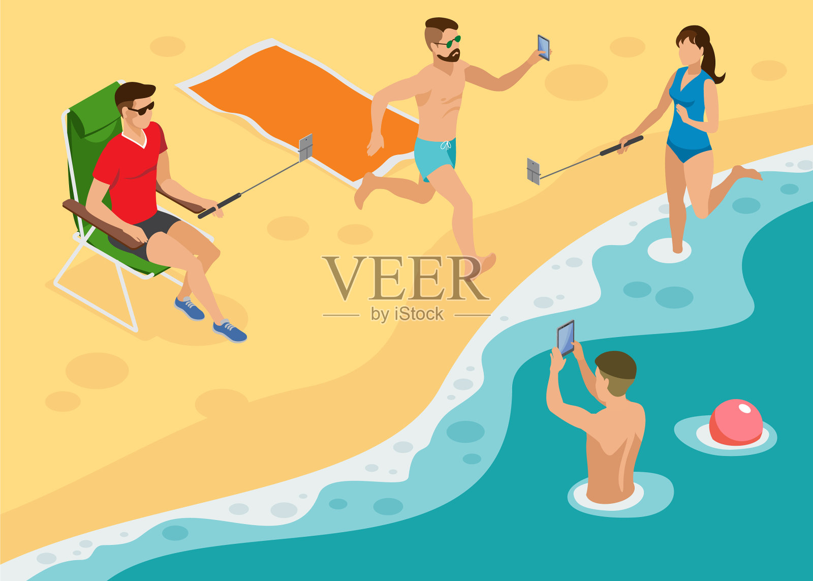 有问题等距组成插画图片素材