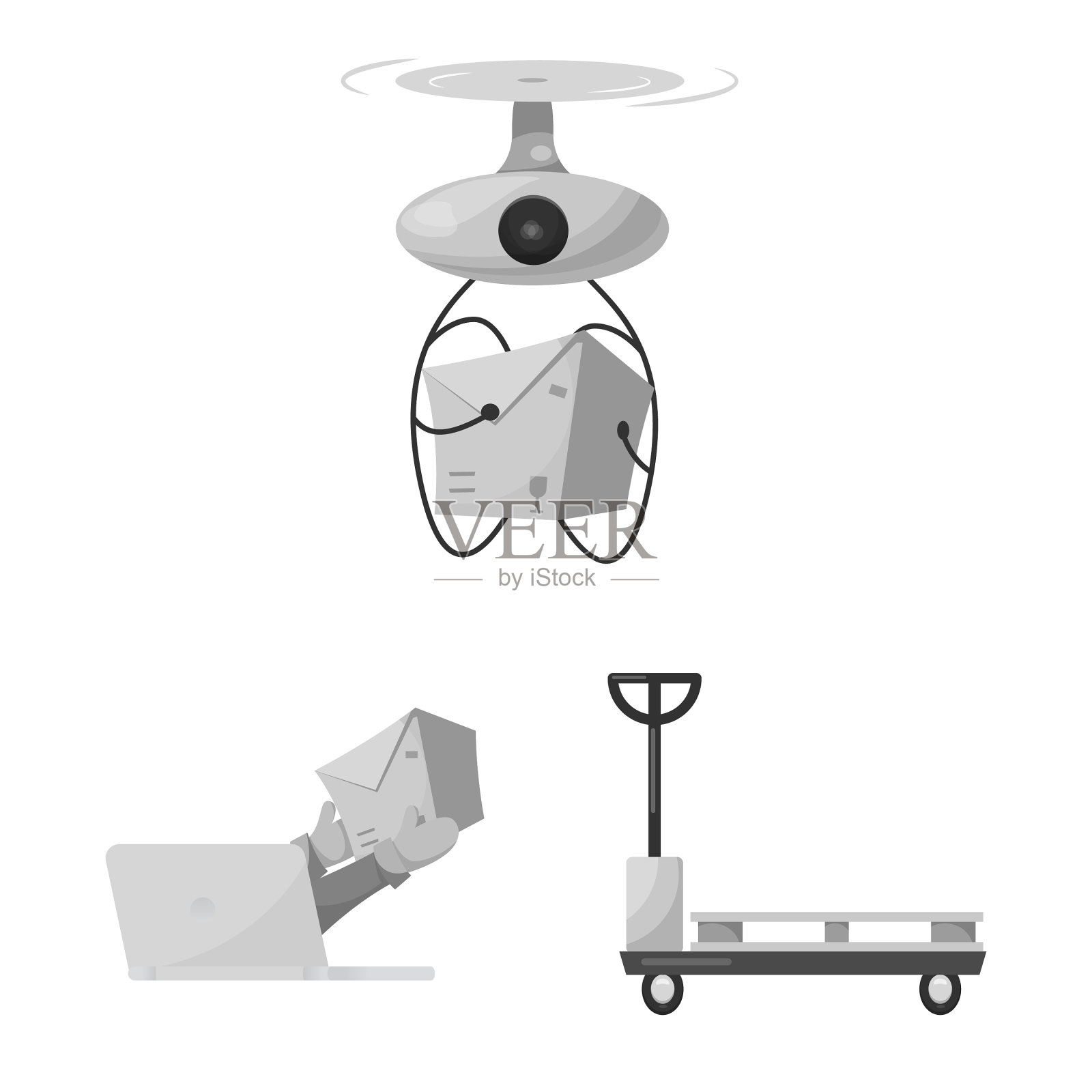 货物及货物标志集图标素材