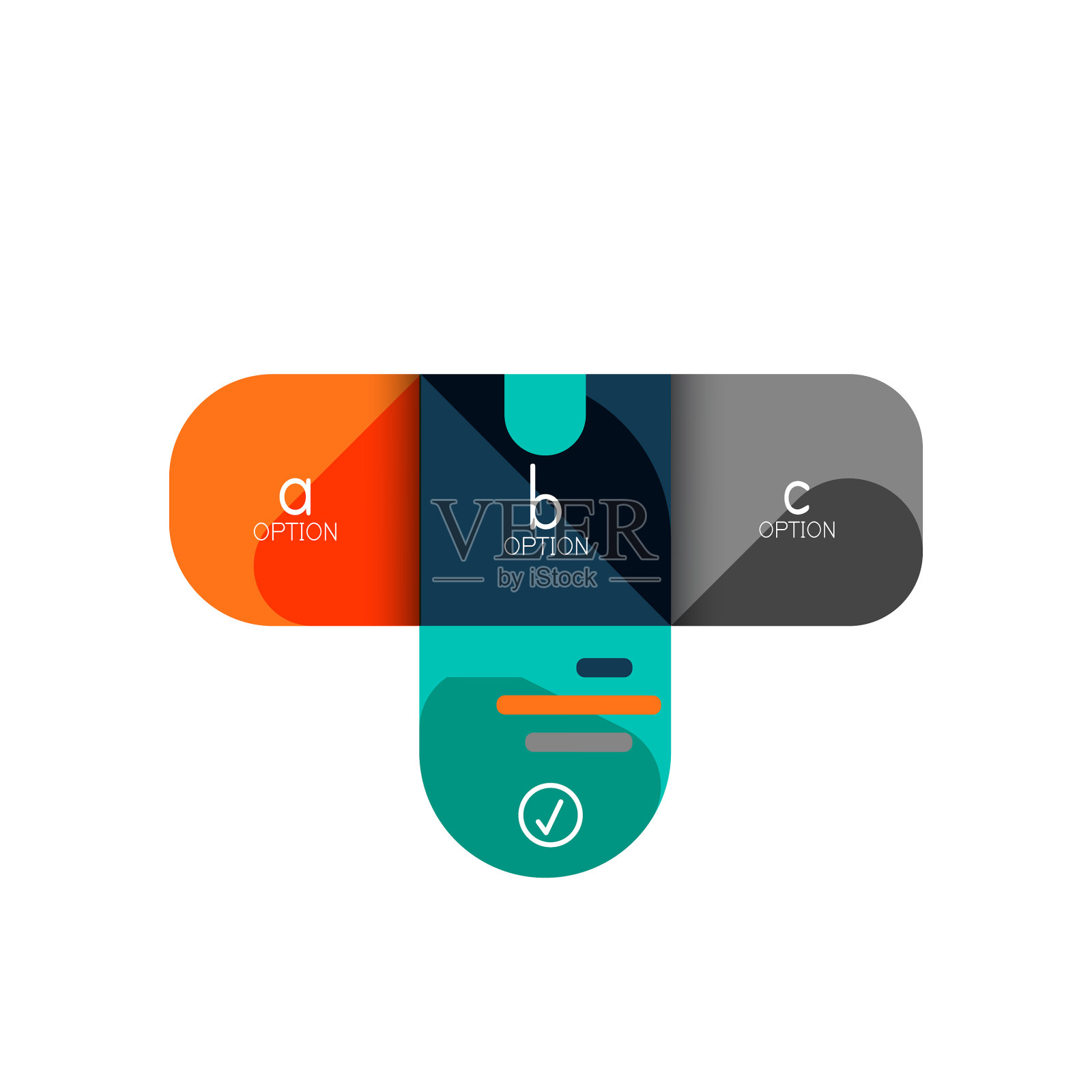 信息图选项和逐步在圆角设计元素图片